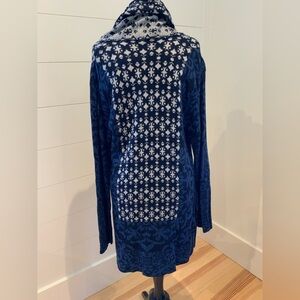 Gypsy 05 Global Village Blue and White Women's Cardigan Size XS